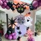 95PCS Halloween Balloon Garland Arch Kit – Pink Black Purple Balloons with Bat, Ghost Mylar Foil & Explosion Star Balloons for Halloween Party, Birthday & Baby Shower Decorations
